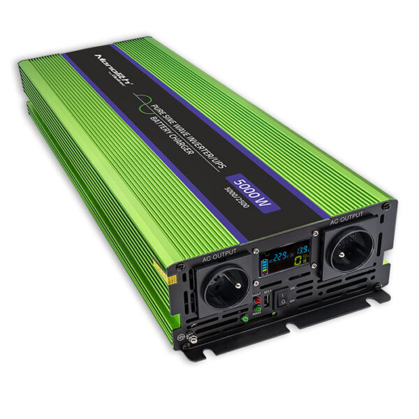 Qoltec Monolith puhas siinus inverter, UPS 12V 230V 2500/5000W - Image 6