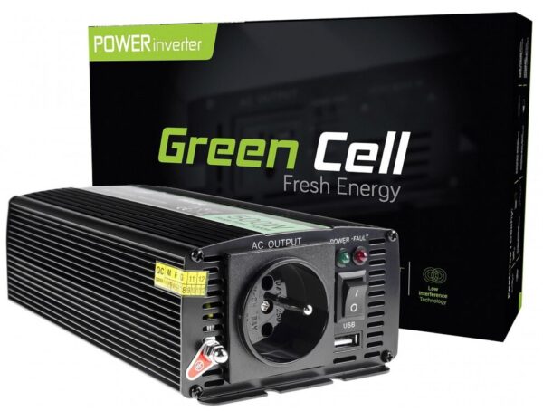 Inverter Green Cell 24V - 230V, 500/1000 W