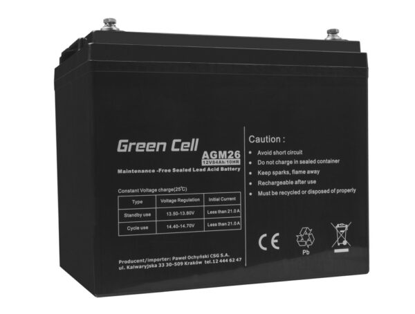 AGM aku Green Cell 12V, 84Ah