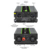 Inverter Qoltec Monolith 12V - 230V, 2000/4000 W (puhas siinus) - Image 3